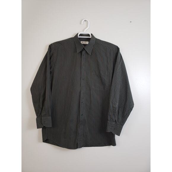 (N5) Y2K St. Croix Mens Shirt Size L Striped Long Sleeve Gorpcore Business Italy - Picture 2 of 7